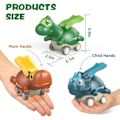 Miniatyrbilde 1 av 5: IC Dinosaurusleker for gutter 1-4 år, Trykk og kjør lekebiler for gutter, Småbarn 2-4 år, Tilbaketrekkende kjøretøy for barn