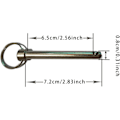 Miniatyrbillede 2 af 5: IC Hurtigkoblingsstift 8 mm låsestift med fjederkugle låsetilbehør, marin hardware, bimini top stift, diameter 8 mm, total længde 72 MM