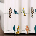 Miniatyrbillede 4 af 4: IC Rowley Birds Brusedør - Blomsterprint til badeværelse, 72\" x 72\", flerfarvet
