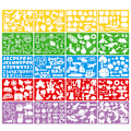 Pikkukuva 1 / 5: IC 20st Kids DIY-ritsschabloner ihåliga set Kids Plast P ONE SIZE