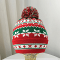 Miniatyrbilde 4 av 5: IC Unisex Julhatt Vinterstrikket Heklet Nissehatt for Kvinner Menn Hatt
