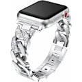 Pikkukuva 1 / 5: IC Yhteensopiva Apple Watch -ranneke 38/40/41 mm Hopea