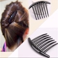 Miniatyrbilde 1 av 4: Hårkamsett med 2 Plast Side Hair Twist Comb Fransk Twist Comb Hårklipp med tenner for fint hår Tilbehør for kvinner jenter, svart