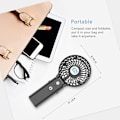 Miniatyrbilde 3 av 5: 5200mAh Mini Bærbar Vifte USB Håndvifte Oppladbart Batteri 3 Hastigheter 180° Sammenleggbar Liten Bordvifte Powerbank Håndvifte 3 i 1 Kontor, Reise