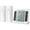 Miniatyrbild 1 av 5: IC (Ny version) AMIR-kylskåpstermometer, trådlös inomhustermometer för utomhusbruk, sensortemperaturmonitor med ljudlarm (batteri ingår ej)