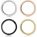 Miniatyrbilde 1 av 5: IC Nese-ring for kvinner og menn, Kucheed 316L Kirurgisk Stål Sleeper Hoop Ørepynt Septum Clickers Hengslet Segment Ring 10 mm, allergivennlig