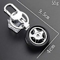 Miniatyrbilde 5 av 5: Nøkkelring Dekk Nøkkelring Bilhjulform Nøkkelring Gave (Svart 1 stk) IC