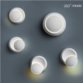 Miniatyrbillede 3 af 5: IC 1 stk Sort Varmt Lys 3000K Enkel Kreativ Moderne Sengelampe Soveværelse Stue Trappe Gang LED Rund Halvmåne Væghængt Lampe