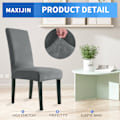 Miniatyrbilde 4 av 10: Fløyelsstoltrekk tykk solid farge stoltrekk elastisk fulldekkende stoltrekk restaurant hotell hjem spisebord stoltrekk Camel six pack Standard high back 45-58cm