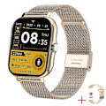 Miniatyrbillede 5 af 5: Smart Watch Herr Dam Smartwatch För Android Telefoner Iphone Pulsmätare Fitness Tracker Guld Gold