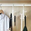 Miniatyrbilde 3 av 5: IC Veske Oppbevaringshengere Kroker Garderobe Klær Oppbevaringsstativ Henger C Hvit