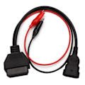 Miniatyrbillede 1 af 5: Til Fiat 3-polet Alfa Lancia til 16-polet Obdii Obd2 Obd-ii Adapterkabel Bilkabel Obd til Fia Sort ingen