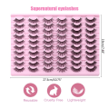 Miniatyrbilde 3 av 5: Russiske Strip Volume Eyelashes DD Curl Wispy Fluffy Falske Øyenvipper Ser Ut Som Vippeextensions Natural-Lashes Pakke 6