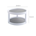 Miniatyrbilde 2 av 5: IC Roterende Organizer, Praktisk Roterende Krydderstativ for Kjøkken eller Skap, Multifunksjonell Roterende Organizer i Plast (Dobbelt Lag)