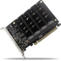 Miniatyrbild 3 av 5: 4-portars Nvme till Pcie adapterkort M.2 Nvme till Pcie X16 adapter 4x32gbps M Key hårddisk-omvandlare R