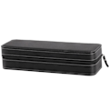 Miniatyrbild 5 av 5: IC 6 Fack Klockbox med Dragkedja Organizer Läder Smycken Klockbox