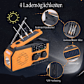 Miniatyrbillede 3 af 5: Vevradio med batteri nødudstyr, 5000mah bærbar solradio Dynamo Powerbank Am Fm Wb med lommelygte Læselamper Sos Alarm Vandtæt