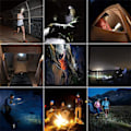 Miniatyrbilde 5 av 5: IC Camping hodelykt, utendørsutstyr, fiske hodelykt, gruvearbeiderlampe svart