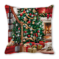 Miniatyrbillede 1 af 3: Glædelig Jul hjemmedekorations sofa puder pude A