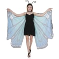 Miniatyrbillede 5 af 5: IC Butterfly Wing Cape-sjal med spidsmaske og pandebånd med sort fløjlantenne