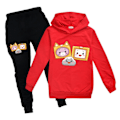 Miniatyrbild 1 av 4: Pojkar Flickor LANKYBOX Hoodies Träningsoveraller Toppar+ Set ed 140cm