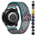 Miniatyrbillede 1 af 5: Nylonrem til Samsung Galaxy Watch 4/classic/46mm/active 2/gear S3 Justerbar elastisk rem Vin 20mm