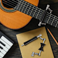 Miniatyrbillede 5 af 5: IC 2-pak Guitar Rolling Capo Glide Capo Justerbar Capo Gummi