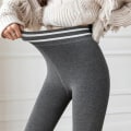 Pikkukuva 5 / 5: IC Dam Velvet Legging Fleece Varma Underkläder Byxor Elastisk midja Ljusgrå