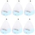 Miniatyrbilde 2 av 5: IC 6-pakks vaskesekk for vaskemaskin med mesh Gjenbrukbar stor nettpose for vask/beskyttelse/vasknett
