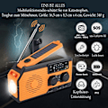 Miniatyrbillede 2 af 5: Vevradio med batteri nødudstyr, 5000mah bærbar solradio Dynamo Powerbank Am Fm Wb med lommelygte Læselamper Sos Alarm Vandtæt