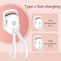 Miniatyrbild 4 av 5: IC Uppvärmd ögonfransböjare USB-laddningsbar elektrisk ögonfransböjare Vit one size