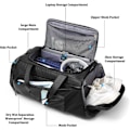 Miniatyrbillede 2 af 5: IC Gym Duffel Taske Vandtæt Sport Duffel Tasker Rejse Weekend Taske til Mænd Kvinder Overnight Taske med Sko Rum Sort