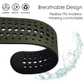 Miniatyrbillede 2 af 5: Quickfit 26 mm silikone blødt sportsvandtæt åndbart armbånd til Garmin Fenix 5X Plus, Fenix 6X Pro/safir, Enduro, Tactix Bravo grønlig sort