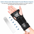 Miniatyrbillede 2 af 5: IC Andas Tumstöd，Stabiliserande handledsstöd med metallskena och justerbara remmar Handledsstöd universal PU