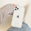 Pikkukuva 4 / 4: IC iPhone 13 Pro Max -kotelo 6,7\", söt läpinäkyvä Love-kotelo, Love-sydän kamerakehyksellä Aaltomainen reuna Läpinäkyvä Täysi
