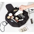 Miniatyrbild 1 av 5: Bärbar reskosmetisk väska Stor kapacitet Lazy Makeup Dragsko Design Toalettväska Perfekt