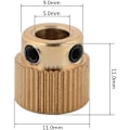 Miniatyrbillede 2 af 5: IC 40 tænder messing fødegear MK8 extruder trådtilførsel og ekstruderingshjul