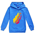 Miniatyrbillede 1 af 3: IC Barn Pojkar Prestonplayz Långärmad Huvtröja Pullover Sweatshirt Toppar CNMR Blå 7-8 År