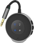 Bluetooth FM-sender til bil 2-i-1 trådløs lydmodtageradapter med CVC-støjreduktion 3,5 mm Aux til håndfri opkald