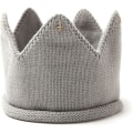 Miniatyrbild 1 av 5: IC Baby Födelsedagskrona Pannband Hatt Kronstickad Hatt Huvudbonad Festmössa Baby Dop Dekoration - Grå