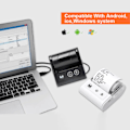 Miniatyrbilde 3 av 5: 58mm mini lomme termisk kvitteringsskriver bærbar trådløs Bluetooth mobil billettskriver Android IOS Windows termisk impresora svart