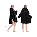 Miniatyrbillede 3 af 5: IC Snuggie Oversized Hoodie Filt med Luva CNMR sort