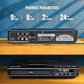 Pikkukuva 4 / 5: DVD-soitin televisioon, Blu-ray-soitin kaukosäätimellä, HDMI-kaapeli (sisältää puhdistusliinan) Wigslar