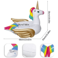 Miniatyrbillede 3 af 3: IC Unicorn Bademadras Opblæsbar 60cm Børne Sommer Pool Float med Hurtigventil