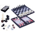 Travel Game - Engelhart - Backgammon/Chess - 24 cm - Black/White - Magnetic