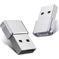 Miniatyrbillede 1 af 5: IC USB-C hun til USB han-adapter (2-pak), type C til USB A-opladning