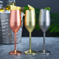 Miniatyrbilde 2 av 5: 220 ml rustfritt stål vinglass, champagneglass, juicebeger, sølv