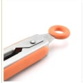 Miniatyrbillede 3 af 3: IC Bagegrej 9-tommer silikonegrilltang i rustfrit stål (9-tommer orange)