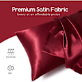 Pikkukuva 4 / 5: Silk Satin Örngott 2-pack (täcke ingår ej) vinröd 50X66cm