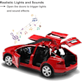 Pikkukuva 3 / 5: IC Leksaksbilar Model X 1:32 Pull Back Fordon Diecast bilmodell Billeksaker för pojkar och flickor 3 till 12 år Röd
